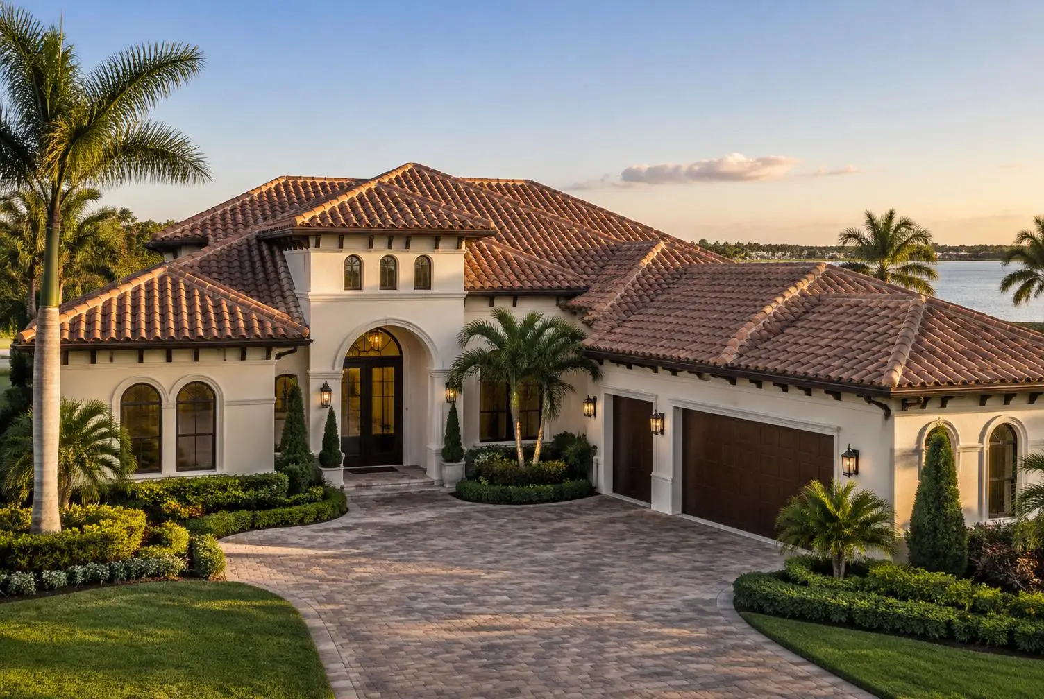 Terracotta clay barrel tile roof